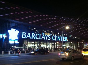 Barclays Center from across Flatbush Ave